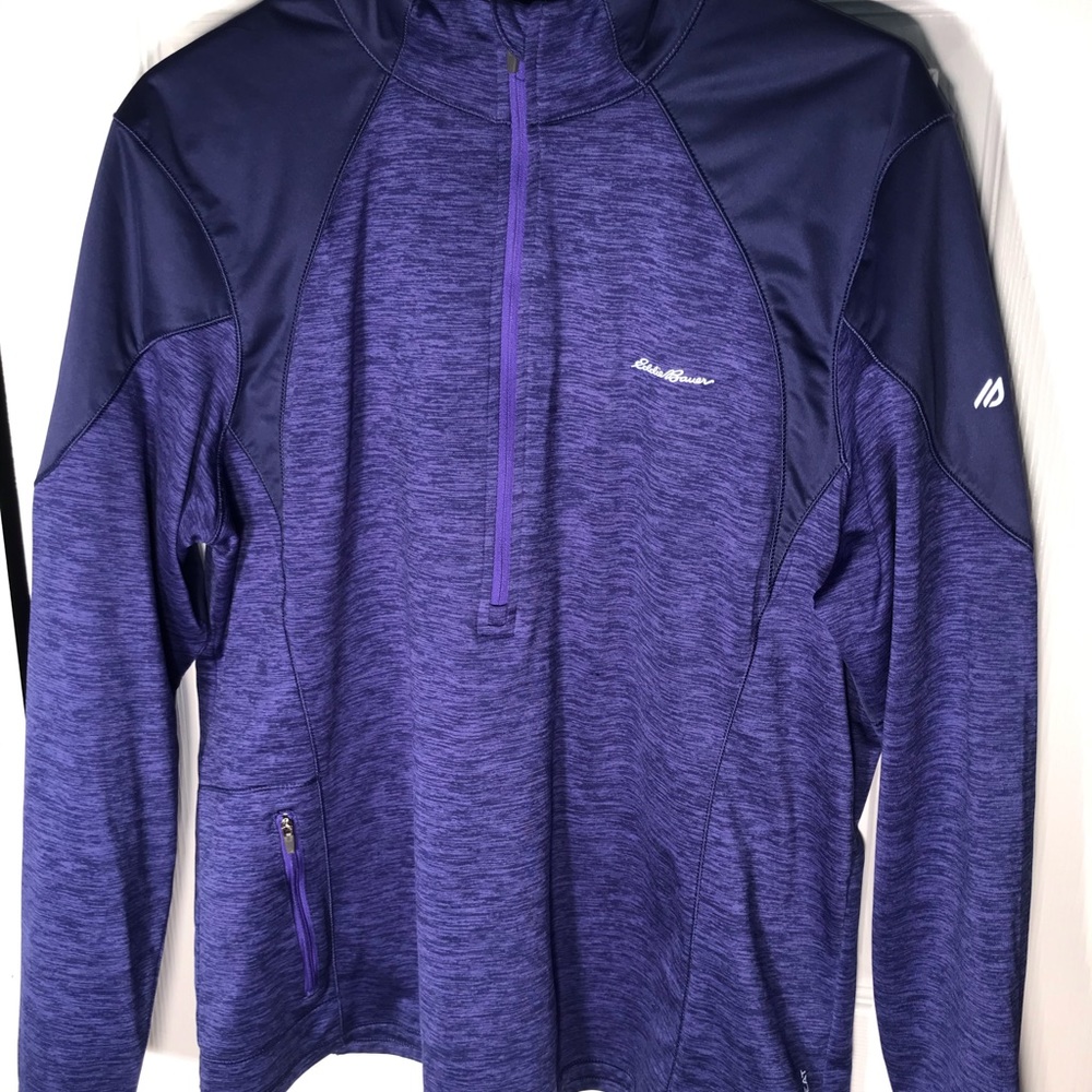 Eddie Bauer FREE HEAT 1/2 zip Half Zip Pullover Women’s 2XL xxl purple